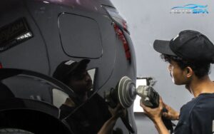 poles mobil kusam setelah mudik